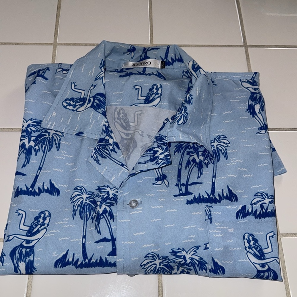 APTRO Hula girl HAWAIIAN shirt XXXL - Picture 6 of 6